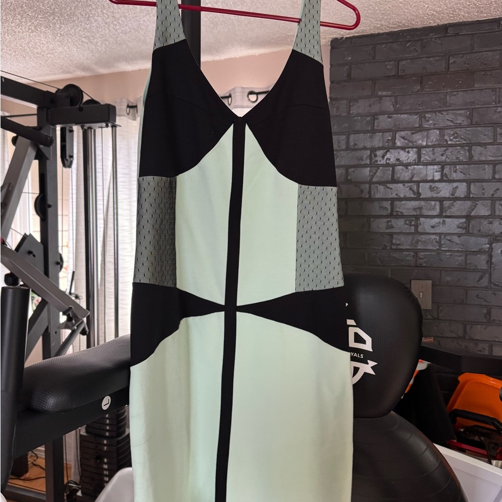 Elegant Black and Mint Dress